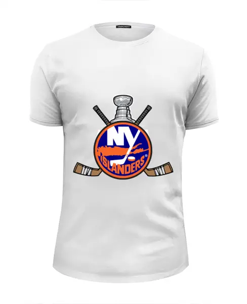 Заказать мужскую футболку в Москве. Футболка базовая Нью-Йорк Айлендерс от kspsshop - готовые дизайны и нанесение принтов.