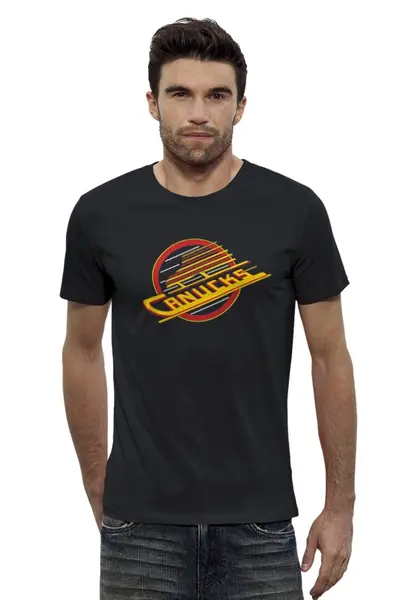 Заказать мужскую футболку в Москве. Футболка базовая Vancouver Canucks / NHL Canada от KinoArt - готовые дизайны и нанесение принтов.