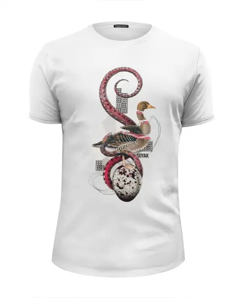Заказать мужскую футболку в Москве. Футболка базовая duck+snake от soyak - готовые дизайны и нанесение принтов.