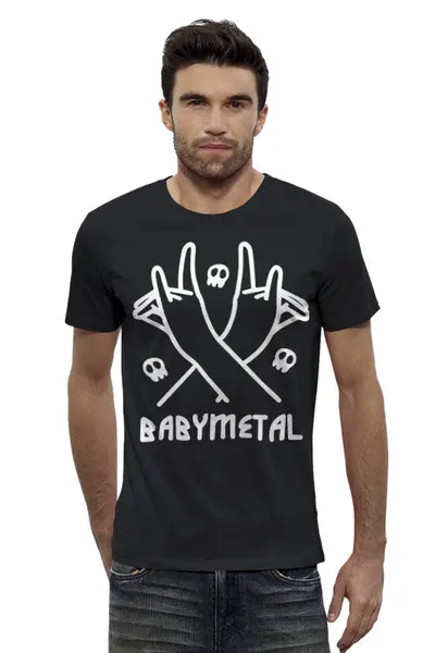 Заказать мужскую футболку в Москве. Футболка базовая BABYMETAL от geekbox - готовые дизайны и нанесение принтов.