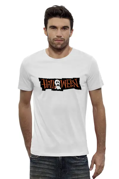 Заказать мужскую футболку в Москве. Футболка базовая  Halloween от THE_NISE  - готовые дизайны и нанесение принтов.