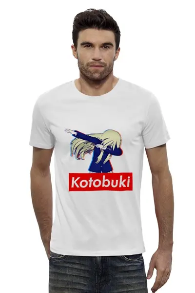 Заказать мужскую футболку в Москве. Футболка базовая K-on! от cherdantcev - готовые дизайны и нанесение принтов.