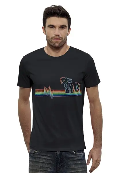 Заказать мужскую футболку в Москве. Футболка базовая rainbow dash1 от pashtedddd - готовые дизайны и нанесение принтов.