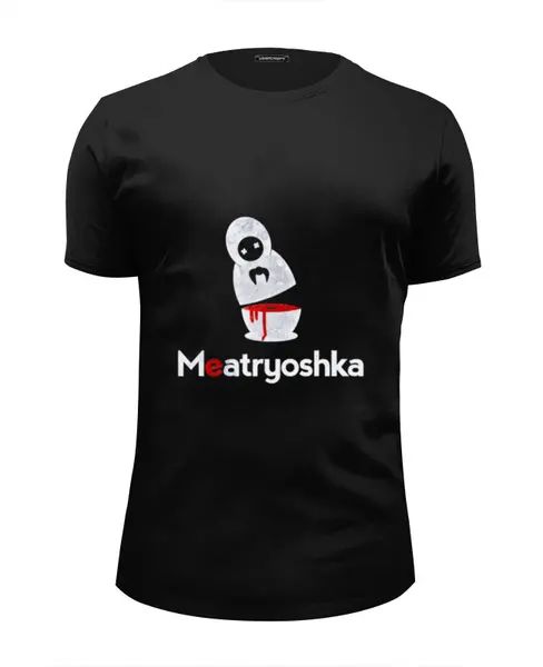 Заказать мужскую футболку в Москве. Футболка базовая Meatryoshka от Leichenwagen - готовые дизайны и нанесение принтов.