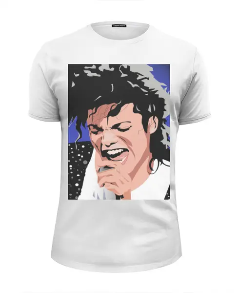 Заказать мужскую футболку в Москве. Футболка базовая Michael Jackson 4-color  от KinoArt - готовые дизайны и нанесение принтов.