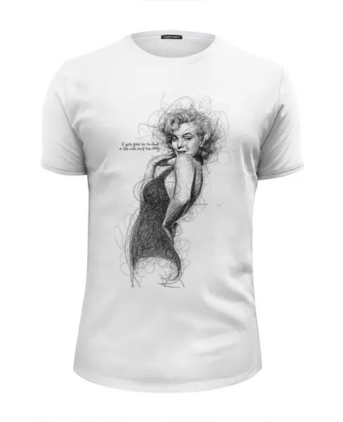 Заказать мужскую футболку в Москве. Футболка базовая Marilyn Monroe от Leichenwagen - готовые дизайны и нанесение принтов.