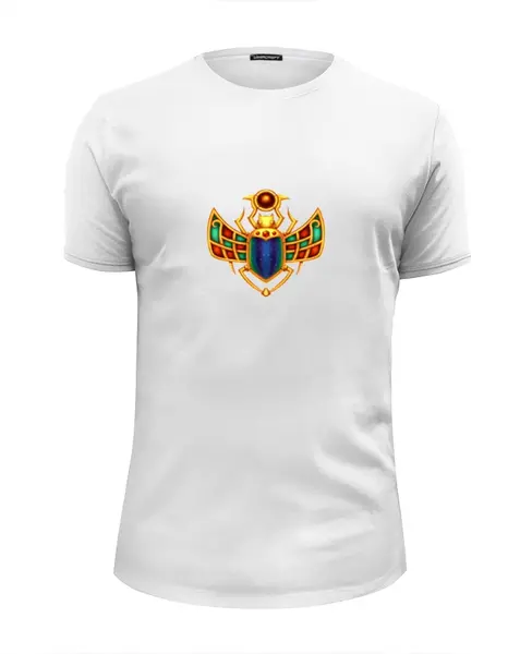 Заказать мужскую футболку в Москве. Футболка базовая Скарабей от trend - готовые дизайны и нанесение принтов.