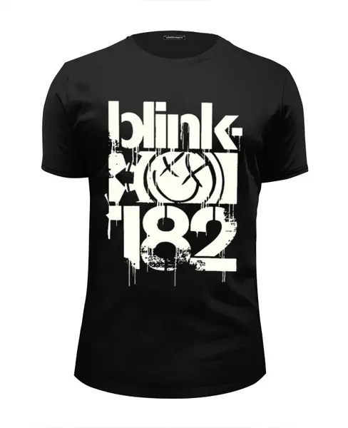 Заказать мужскую футболку в Москве. Футболка базовая blink182 smile t-shirt от lozerkids - готовые дизайны и нанесение принтов.