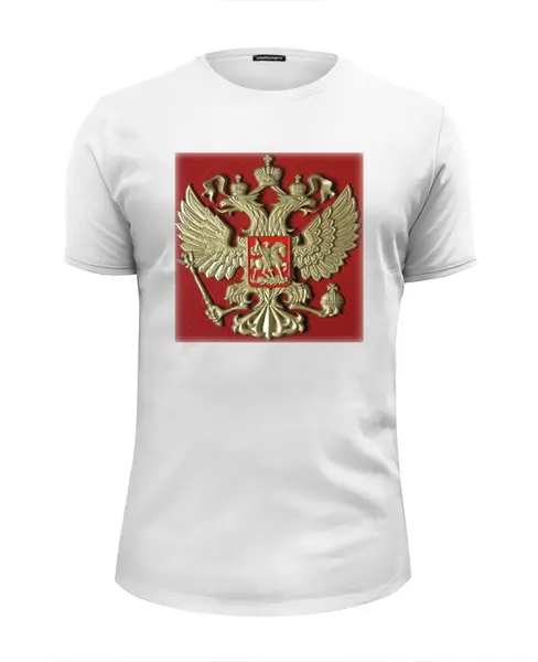 Заказать мужскую футболку в Москве. Футболка базовая Россия от Nalivaev - готовые дизайны и нанесение принтов.