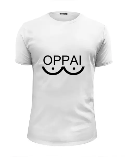 Заказать мужскую футболку в Москве. Футболка базовая OPPAI от Y L - готовые дизайны и нанесение принтов.
