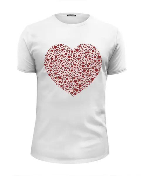 Заказать мужскую футболку в Москве. Футболка базовая Сердца в сердце серая от pyzhik - готовые дизайны и нанесение принтов.