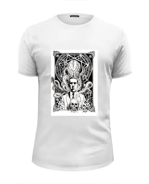 Заказать мужскую футболку в Москве. Футболка базовая Howard Lovecraft T-Shirt от BigBrother - готовые дизайны и нанесение принтов.