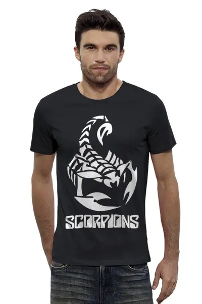 Заказать мужскую футболку в Москве. Футболка базовая Scorpions от originals - готовые дизайны и нанесение принтов.