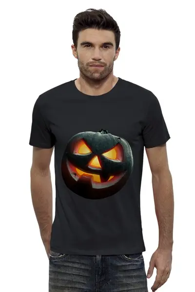 Заказать мужскую футболку в Москве. Футболка базовая Helloween от polietan - готовые дизайны и нанесение принтов.