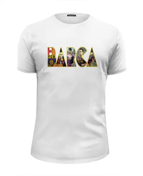 Заказать мужскую футболку в Москве. Футболка базовая Cesare-FC Batcelona 58 от cesare - готовые дизайны и нанесение принтов.