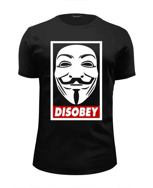 Заказать мужскую футболку в Москве. Футболка базовая Disobey от geekbox - готовые дизайны и нанесение принтов.