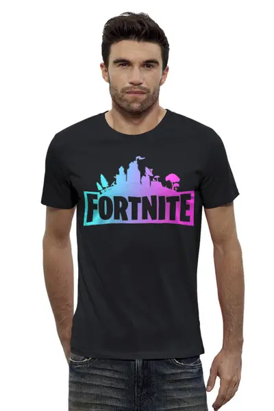 Заказать мужскую футболку в Москве. Футболка базовая FORTNITE от geekbox - готовые дизайны и нанесение принтов.