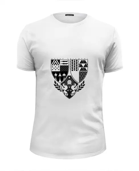 Заказать мужскую футболку в Москве. Футболка базовая Age of Triumph (White) от Михаил - готовые дизайны и нанесение принтов.