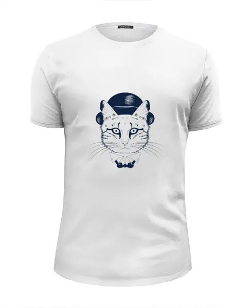 Заказать мужскую футболку в Москве. Футболка базовая The cat in the hat от Lisska - готовые дизайны и нанесение принтов.