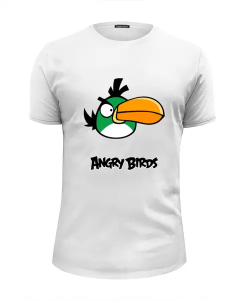 Заказать мужскую футболку в Москве. Футболка базовая Angry Birds от denis01001 - готовые дизайны и нанесение принтов.