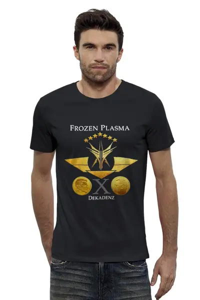 Заказать мужскую футболку в Москве. Футболка базовая Frozen Plasma / Dekadenz от OEX design - готовые дизайны и нанесение принтов.