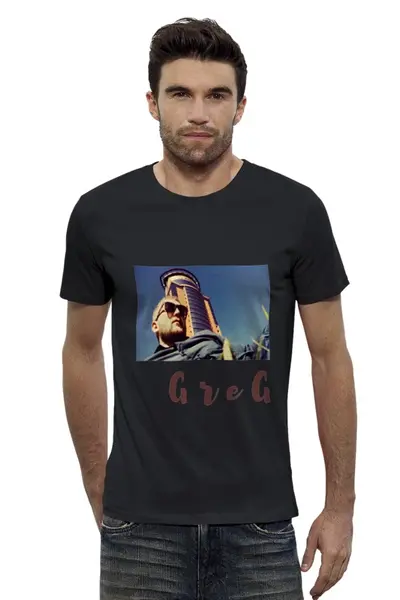 Заказать мужскую футболку в Москве. Футболка базовая Greg Хард кор от gorynych_@mail.ru - готовые дизайны и нанесение принтов.