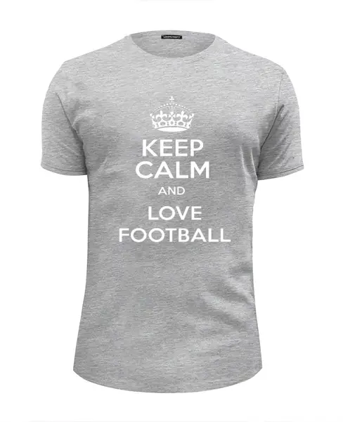Заказать мужскую футболку в Москве. Футболка базовая Keep Calm от KinoArt - готовые дизайны и нанесение принтов.