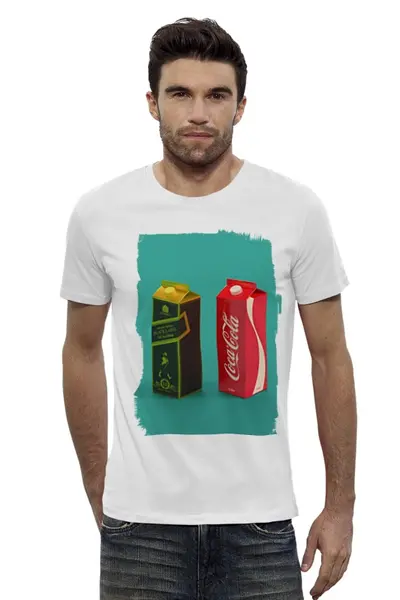 Заказать мужскую футболку в Москве. Футболка базовая Whisky Cola от Max K - готовые дизайны и нанесение принтов.