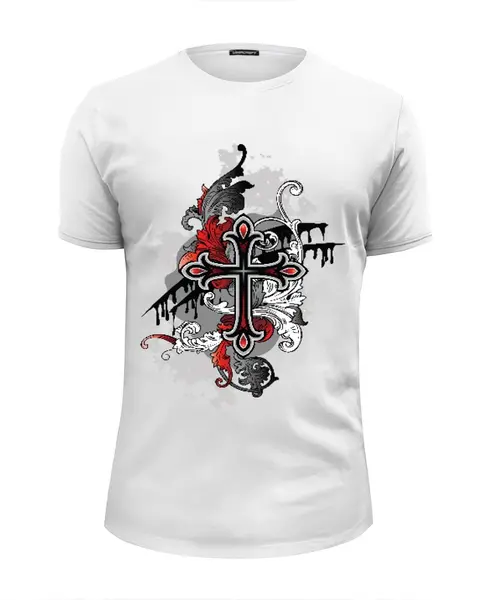 Заказать мужскую футболку в Москве. Футболка базовая CitySwag Cross от cityswag - готовые дизайны и нанесение принтов.