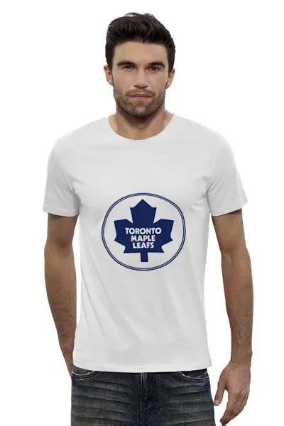 Заказать мужскую футболку в Москве. Футболка базовая Toronto Maple Leafs от kspsshop - готовые дизайны и нанесение принтов.