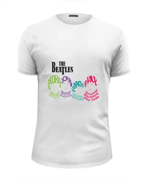 Заказать мужскую футболку в Москве. Футболка базовая The Beatles от Fedor - готовые дизайны и нанесение принтов.