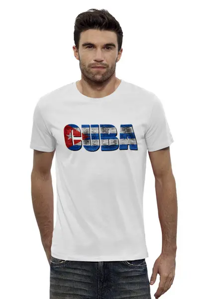 Заказать мужскую футболку в Москве. Футболка базовая C U B A от balden - готовые дизайны и нанесение принтов.