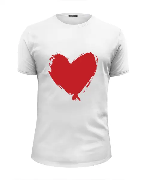 Заказать мужскую футболку в Москве. Футболка базовая сердце от THE_NISE  - готовые дизайны и нанесение принтов.