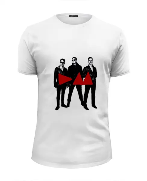 Заказать мужскую футболку в Москве. Футболка базовая Depeche Mode - Band Stand от Black Pimpf - готовые дизайны и нанесение принтов.