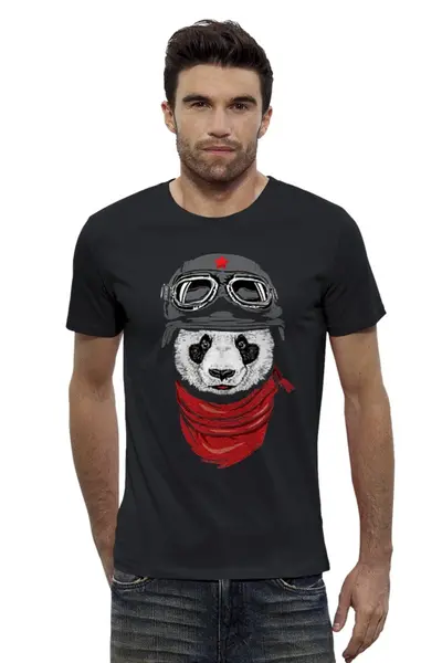 Заказать мужскую футболку в Москве. Футболка базовая Soviet panda от priceless - готовые дизайны и нанесение принтов.