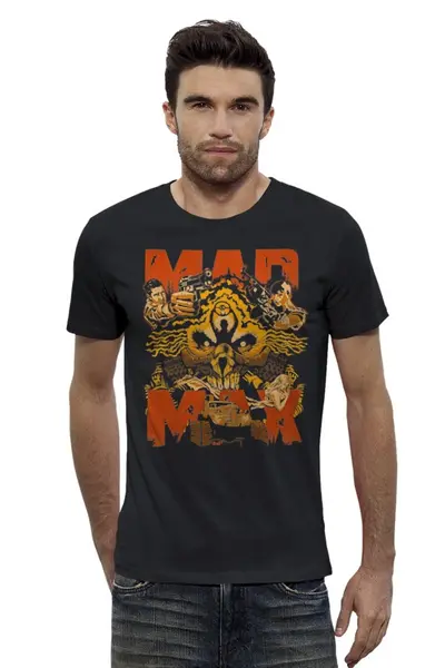 Заказать мужскую футболку в Москве. Футболка базовая Безумный Макс от printik - готовые дизайны и нанесение принтов.