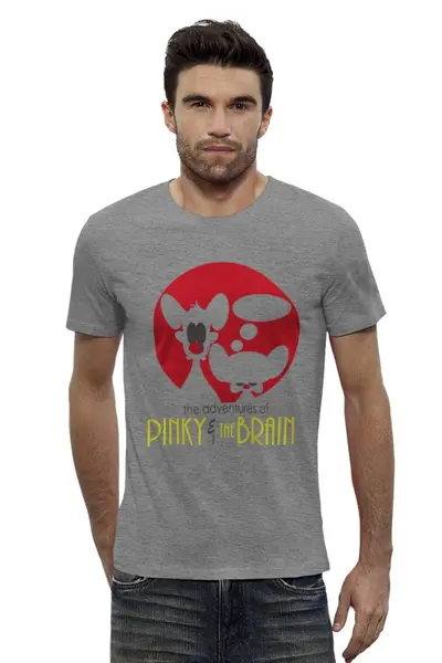 Заказать мужскую футболку в Москве. Футболка базовая Pinky & Brain от skynatural - готовые дизайны и нанесение принтов.