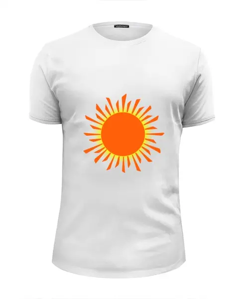 Заказать мужскую футболку в Москве. Футболка базовая Оранжевое Солнце от Orange Sun - готовые дизайны и нанесение принтов.