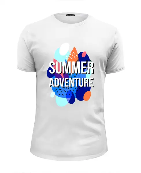 Заказать мужскую футболку в Москве. Футболка базовая Summer от T-shirt print  - готовые дизайны и нанесение принтов.