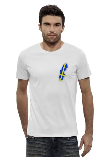 Заказать мужскую футболку в Москве. Футболка базовая Шведский минимализм от sergey48 - готовые дизайны и нанесение принтов.