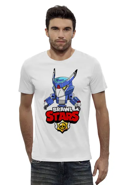 Заказать мужскую футболку в Москве. Футболка базовая BRAWL STARS CROW от geekbox - готовые дизайны и нанесение принтов.