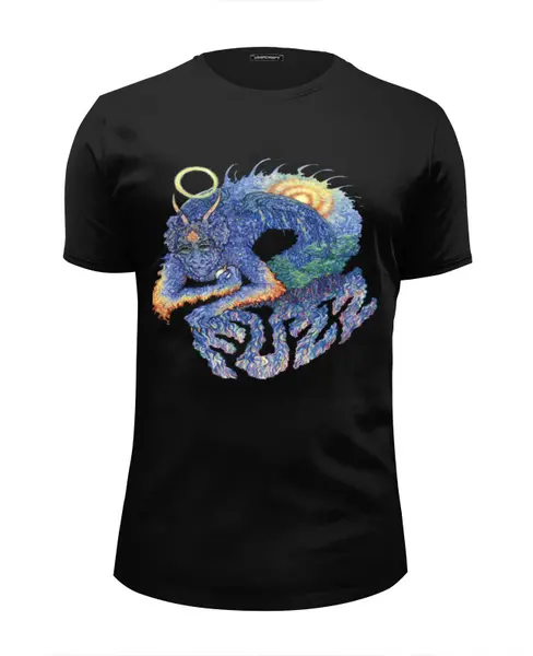 Заказать мужскую футболку в Москве. Футболка базовая Fuzz Dragon от vasyadesu - готовые дизайны и нанесение принтов.
