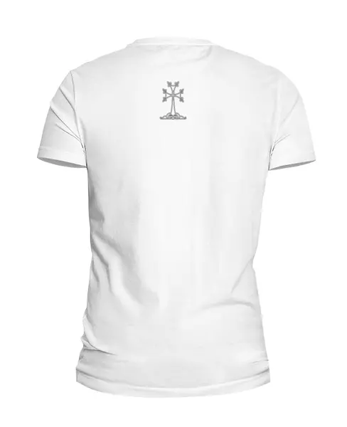 Заказать мужскую футболку в Москве. Футболка базовая Армянский крест от ar_lev - готовые дизайны и нанесение принтов.