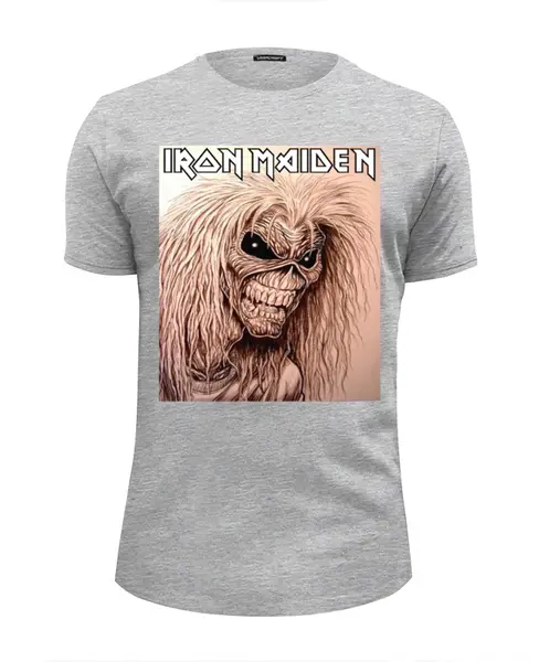 Заказать мужскую футболку в Москве. Футболка базовая Iron Maiden Band от Leichenwagen - готовые дизайны и нанесение принтов.