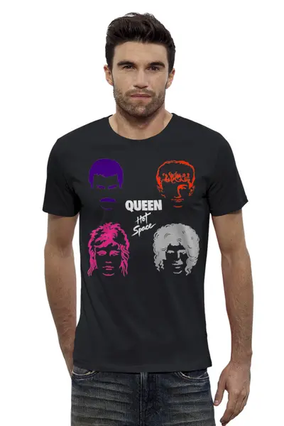 Заказать мужскую футболку в Москве. Футболка базовая Queen Hot Space от balden - готовые дизайны и нанесение принтов.