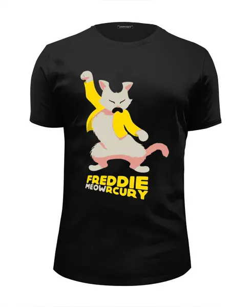 Заказать мужскую футболку в Москве. Футболка базовая Freddie Mercury от T-shirt print  - готовые дизайны и нанесение принтов.