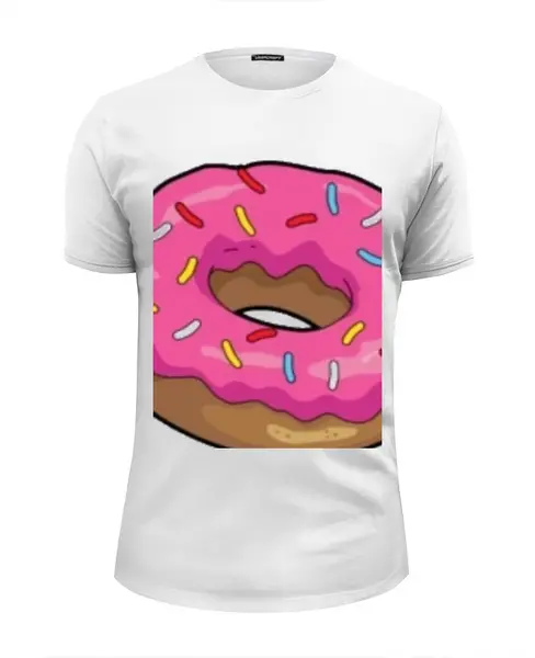 Заказать мужскую футболку в Москве. Футболка базовая Mr. Donut от supergood_777 - готовые дизайны и нанесение принтов.