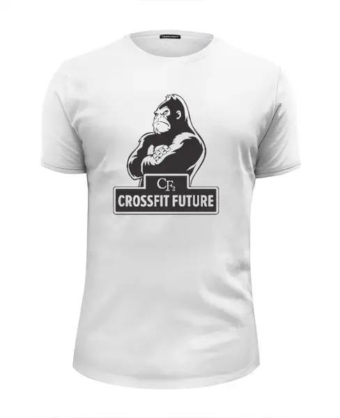 Заказать мужскую футболку в Москве. Футболка базовая Crossfit / Кроссфит от KinoArt - готовые дизайны и нанесение принтов.