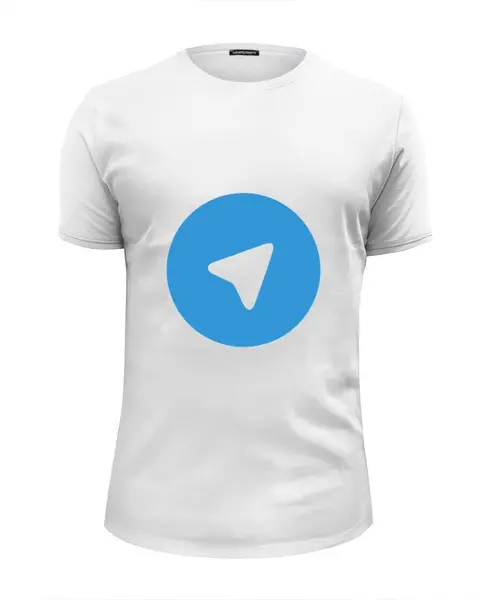 Заказать мужскую футболку в Москве. Футболка базовая Логотип Telegram от YellowCloverShop - готовые дизайны и нанесение принтов.