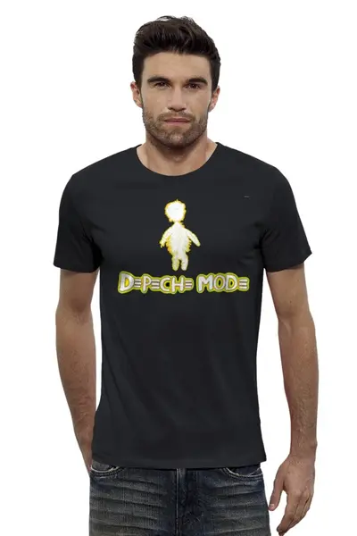 Заказать мужскую футболку в Москве. Футболка базовая Depeche Mode от Leichenwagen - готовые дизайны и нанесение принтов.